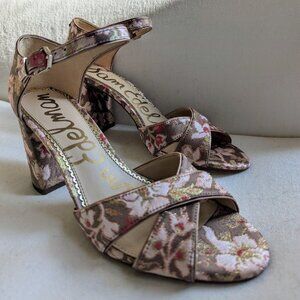brocade Y2K block heel